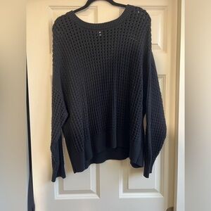 Old Navy Black Open Knit Sweater